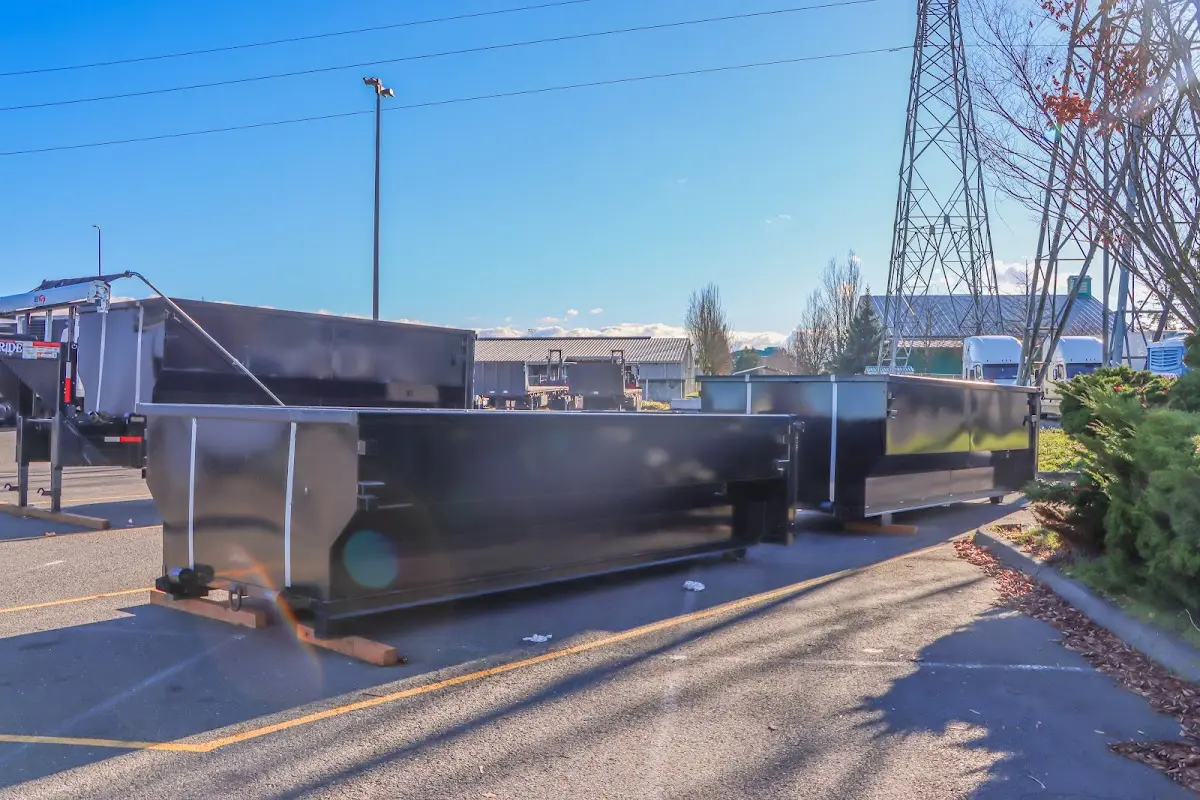 Roll-off dumpster ready for waste disposal at job site for Construction Dumpster Rental in Yazoo City